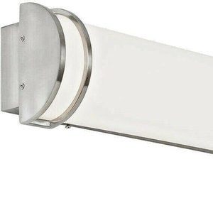 NEW BOX Hamilton Hills Flush Mount Brushed Nickel Frosted Vanity Light HH1039-L